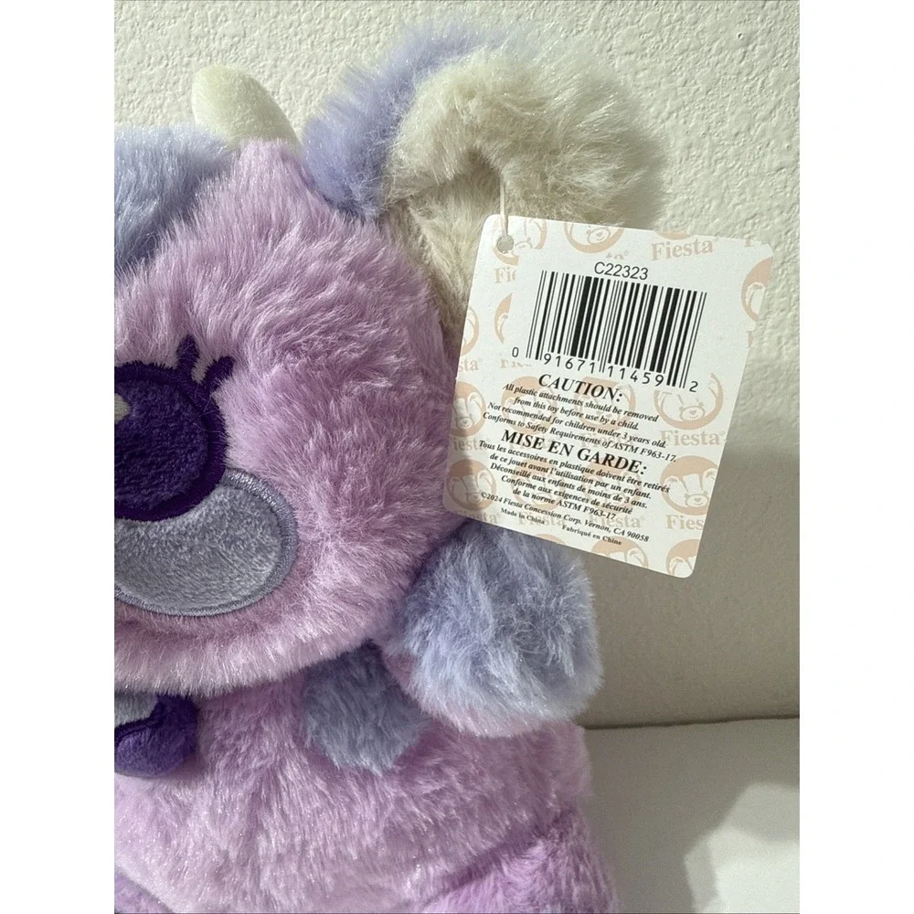 Fiesta Blueberry Purple Cow Plush Stuffed Animal 10